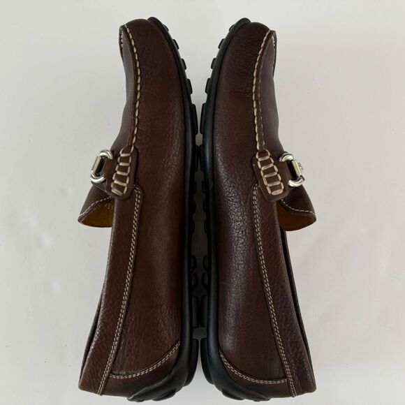 Geox Respira Brown Leather Slip on Shoes Loafer Horsebit Comfort EU 43.5 US 10 main image 11